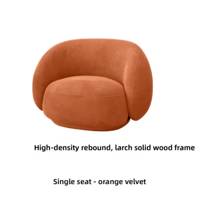 Cloud Style Single Person Lazy Sofa Chair High Density Sponge Filling No Assembly Required for Living Room And Balcony Use