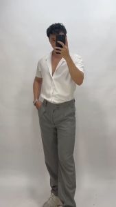 Men’s Slacks Pants Straightleg Double Buttonlock with Pockets Formal Office Business Trousers for Men Slacks na Panglalaki Professional Formal Suit Pants AA14 (28-40)