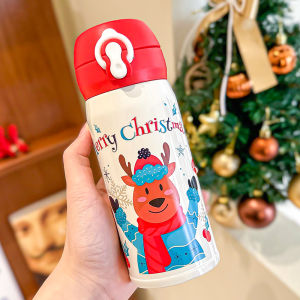 ถ้วยเก็บความร้อนสแตนเลส ของขวัญคริสต์มาส สำหรับผู้สูงอายุและเด็ก ถ้วยน้ำแบบใช้งานได้จริงสำหรับคู่รักทั้งชายและหญิง