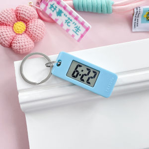 Cute Mini Digital Pull Rope Nurse Watch Bag Hanging Clock Quiet Student Exam Use Electronic Hanging Clock Rubber Strap Rectangular Shape