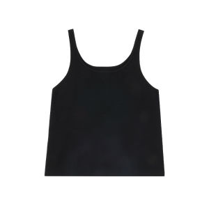 ALINDM plus Size Womens Spring Summer Sleeveless U-Neck Knitted Base Vest Casual Wear Comfortable Fit Inner Wear Top