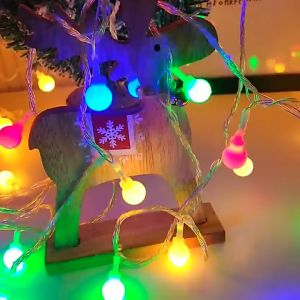 ไฟประดับ ไฟเชอรี่ ไฟประดับเต็นท์ สี Warm White แบบกลม ไฟประดับใส่ถ่านและ LED ไฟประดับเต้นท์แคมป์ปิ้ง ไฟปีใหม่ ไฟเทศกาล ไฟตกแต่ง RGB