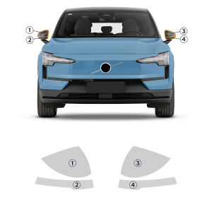 Phim Bảo Vệ Đèn Pha Ô Tô TPU Cho Volvo EX30 2023-2025 Phụ Kiện Bên Ngoài Ô Tô Chống Trầy Xước Khói Vận Chuyển & Chống Trầy Xước