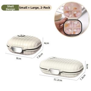 Portable Pill Organizer for 7 Days Mini Sealed