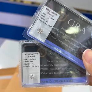 Kim cương Moissanite màu Trắng 4.0 - 10.0 ly viên Tròn Hàng Mỹ (kèm Kiểm Định GRA)