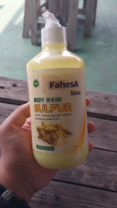 Sabun Gatal Eksim Ampuh Fahesa Skin Body Wash Sulfur Cair 500 ml Sabun Mandi Sabun Kesehatan Kulit