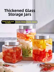 GUOQI | Glass Food Grade Airtight Storage Container Square