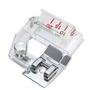 1 Pack Transparent Household Sewing Machine Accessories Adjustable Wide and Narrow Presser Foot Sewing Hemming Presser Foot