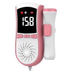 Home Pregnancy Fetal Doppler Heartbeat Monitor No Radiation Safe Baby Heart Rate Detector Portable Pulse Stethoscope Meter