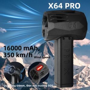 Quạt Thổi Mini X64PRO 16000mAh Quạt Gió Mạnh Mẽ Quạt Thổi Bụi Ô Tô Quạt Ống Dẫn 64mm Với Lực Đẩy 1500G Tốc Độ Gió 350km/h Dùng Cho Nhà Cửa Và DIY