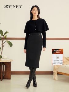 French Style Merino Wool and Cashmere Blend Cable Knit Cape