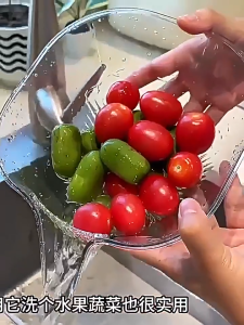 Kitchen Drain Basket Transparent Kitchen Strainers Sink Straine Fruit Vegetable Washing Strainer Basket Kitchen Drain Basket