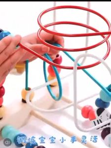 Bead Maze Toy for Toddlers Wooden Colorful Roller Coaster Educational Circle Toys Learning Preschool Toys Birthday Gift for Boys and Girls
