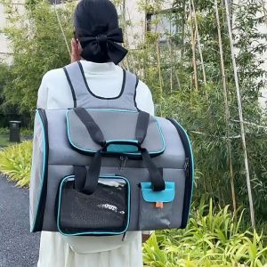 Túi vận chuyển chó mèo kết hợp quai đeo balo cao cấp - túi vận chuyển thú cưng size lớn <15kg