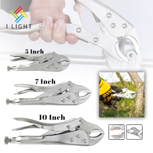 (Fast delivery)Adjustable Vise Grip Wrench 5/7/10 Inch Bent Mouth Locking Pliers Heavy Duty Clamping Hand Tool