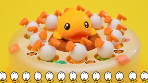 B.Duck Fishing toy childrens bouncing wheel birthday gift 1-3 year old baby puzzle boy and girl