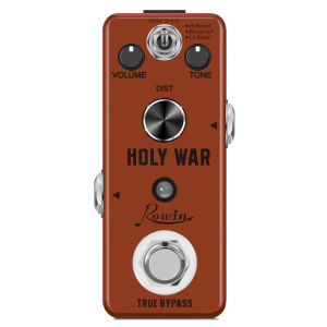 ROWIN LEF-305 Heavy Metal Distortion Pedal Holy War Analog Dist Pedal for Electric Guitar Classic 80s Metal Sound True Bypass