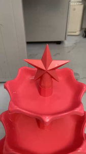 3 Layer Christmas Fruit Tray Serving Stand Snack Candy Dessert Holder Table Decor