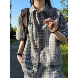 LIUBU | Plaid Short Sleeve Shirt