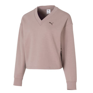 PUMA | Áo Len Dệt Kim Cổ Chữ V Ngắn Dành Cho Nữ Của Puma 694093-88 Quần Áo Thể Thao Polyester Thoải Mái Vừa Vặn Khi Tập Luyện