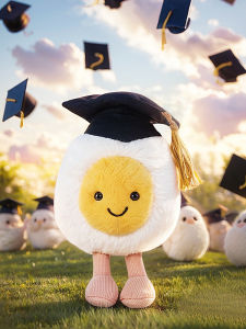 Cute Doctor Boiled Egg Plush Toys Gift Dolls for Weddings Pair of Fabric Dolls Collectibles Suitable for All Ages