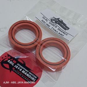 SEAL SHOCK ORANGE NOK KYB1 RACING THAILAND (26X37X10.5) KAZE BEAT SUPRA MIO SCOOPY VARIO125/150 HARGA 1SET (2PCS)