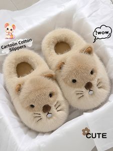 BAIMUQINGCHEN | Warm Winter Indoor Slippers Fuzzy