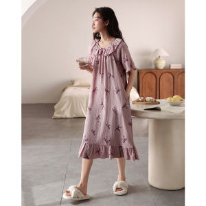 Summer Breathable Cotton Sleep Dress Sweet & Cute Style