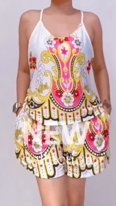Floral Zariah Terno Set Sleeveless Top and Shorts Combo for Women