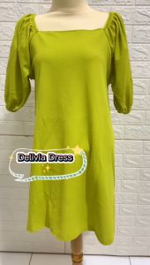 SUNNY - DRESS PUFFY LENGAN PENDEK / DRESS POLOS WANITA