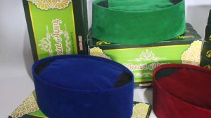 Peci Songkok Warna Biru AC Pria Anak Dewasa Kopiah Keren Terbaru Kekinian Tinggi 9 Cm