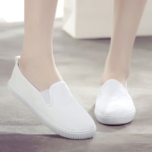 One-Word Brand Nurse Shoes Womens White Old Beijing Cloth Shoes Breathable Summer Deodorant Comfortable Soft Soled Flats White Shoes