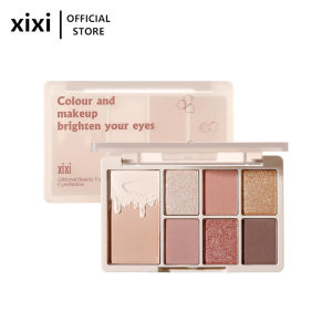 Xixi Makeup Eye Shadow Soft Glow Beautiful Eyes Seven-colour Eyeshadow Palette Matte Pearlescent Colour Development Does Not Fly Powder Is Not Easy To Smudge Makeup Mixed Milk Chestnut