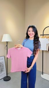 [FLASH SALE THÁNG 10] Áo Thun Nữ Baby Tee GUMAC - Áo Phông Nữ Form Ôm Cổ Tròn Chất Thun Gân Co Giãn Tôn Dáng LATE0602