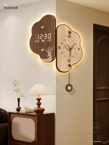 CTYLIGHTZ | Vintage Corner Wall Clock Double-sided