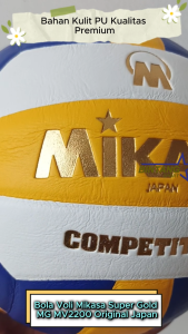 Bola Voli Original Asli Mikasa Super Gold MV2200  Bola Voly Kualitas Terbaik