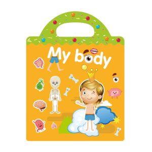 Bandai | Kids Reusable Sticker Book Multiple Scenarios Cartoon DIY Puzzle Educational Cognition Learning Toys Sticker Book Gift