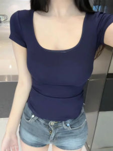 LUOFEN | Tea Art Tight-Fitting Short Sleeve T-Shirt