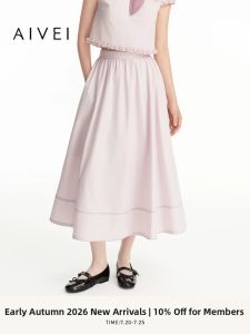 AIVEI | Elegant Autumn Midi Skirt