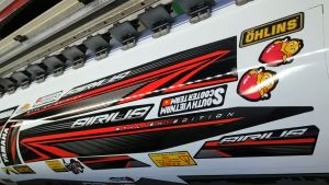 Tem rời xe sirius RC 110cc - 50cc mẫu tem zin xe màu đen chỉ đỏ (tem 3 lớp cao cấp)