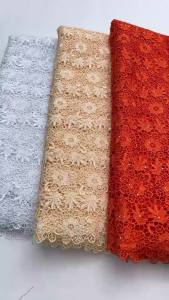 High Quality Nigerian Cord Guipure Lace Fabric 2026 Knitted Water Soluble 5Yards African Lace Fabric for Wedding Dress Sewing