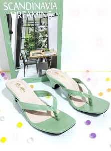 Toko Alika - Sandal Wanita Terbaru Hijau Mint Tinggi hak 4cm