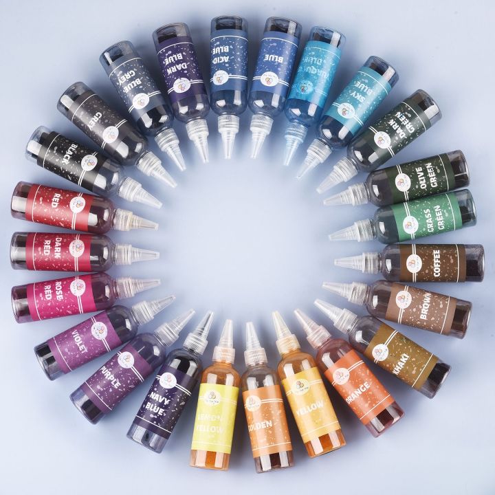 24 color 2g Dye Fabric Dyes Textile Dyeing DIY Garment Tie Dyeing