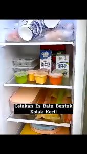 Cetakan Es Batu Bentuk Kotak Mini Cokelat Jelly Silicone Dengan Penutup Ice Cube Tray Mold Food Grade Anti Pecah Alat Cetak Coklat Kotak Silikon