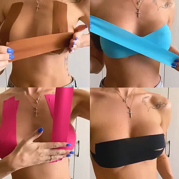 FS Boob Tape, Breast Lift Tape Push up Tape and Breast Pasties Strapless Bra  Tape Chest Support Tape