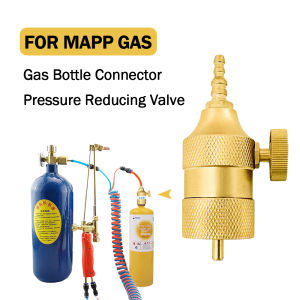 Brass MAPP Gas Regulator with Barbed Fitting for 4-8mm Gas Hose High-Quality Mapp Gas Bottle Connector Pressure Control Valve Mapp Gas Valve