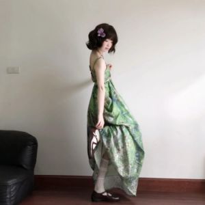 CHANGTONG | Vintage Tea Floral Style Beach Vacation Womens Dress