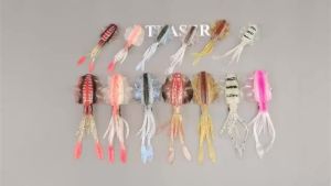 TEASER 4PC/BAG S031 6CM Miniature Small Squid Lure Soft Bait Nightlight Sea Fishing Octopus Squid Fake Bait Biomimetic Bait