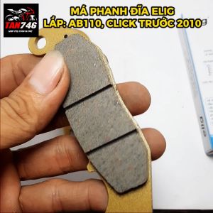 Má phanh. Bố thắng đĩa trước ELIG mã H006 lắp cho AB 110 Click 110 Air Blade đời từ 2007 đến 2010 loại heo dầu 2 biston
