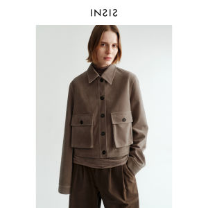INSIS FEMME | Retro Style Suede-like Short Pile Winter Box Coat for Women
